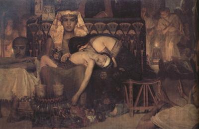 Alma-Tadema, Sir Lawrence The Death of the First-Born (mk23) Spain oil painting art